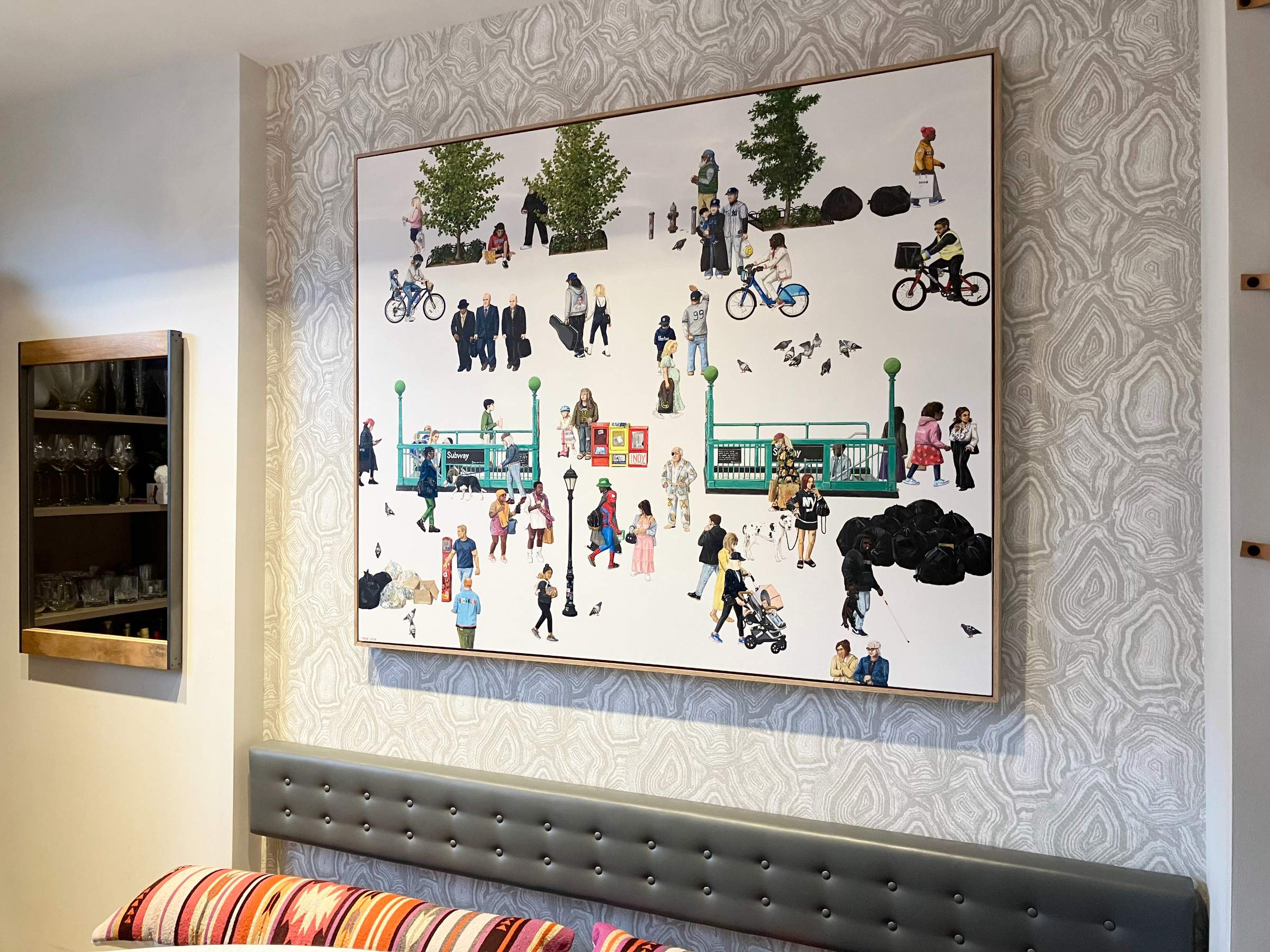 Fort Greene- Brooklyn. Oil & acrylic on linen. 122cm x 152cm. 2024.