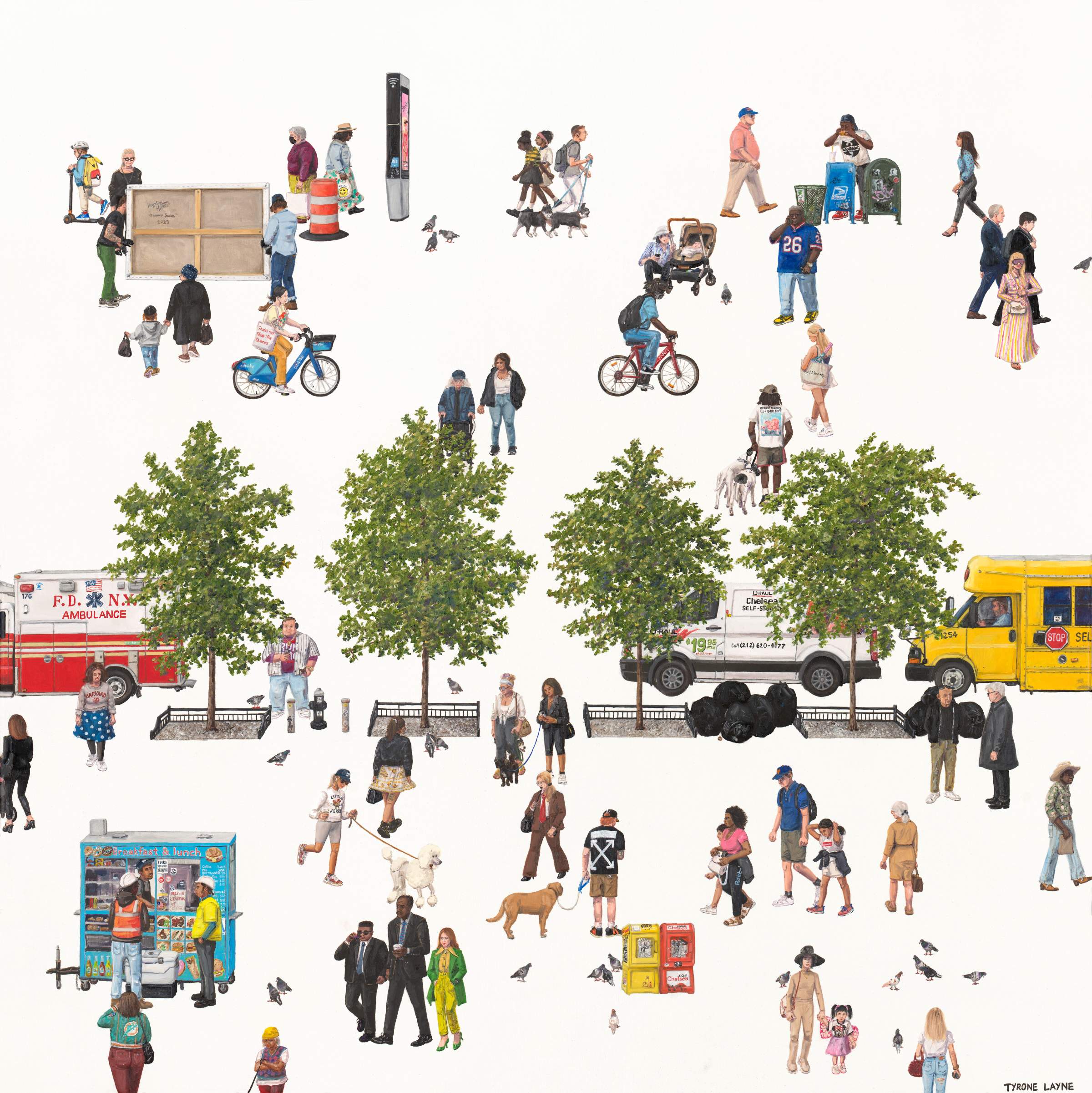Chelsea- New York. Oil & acrylic on linen. 101cm x 101cm. 2023.