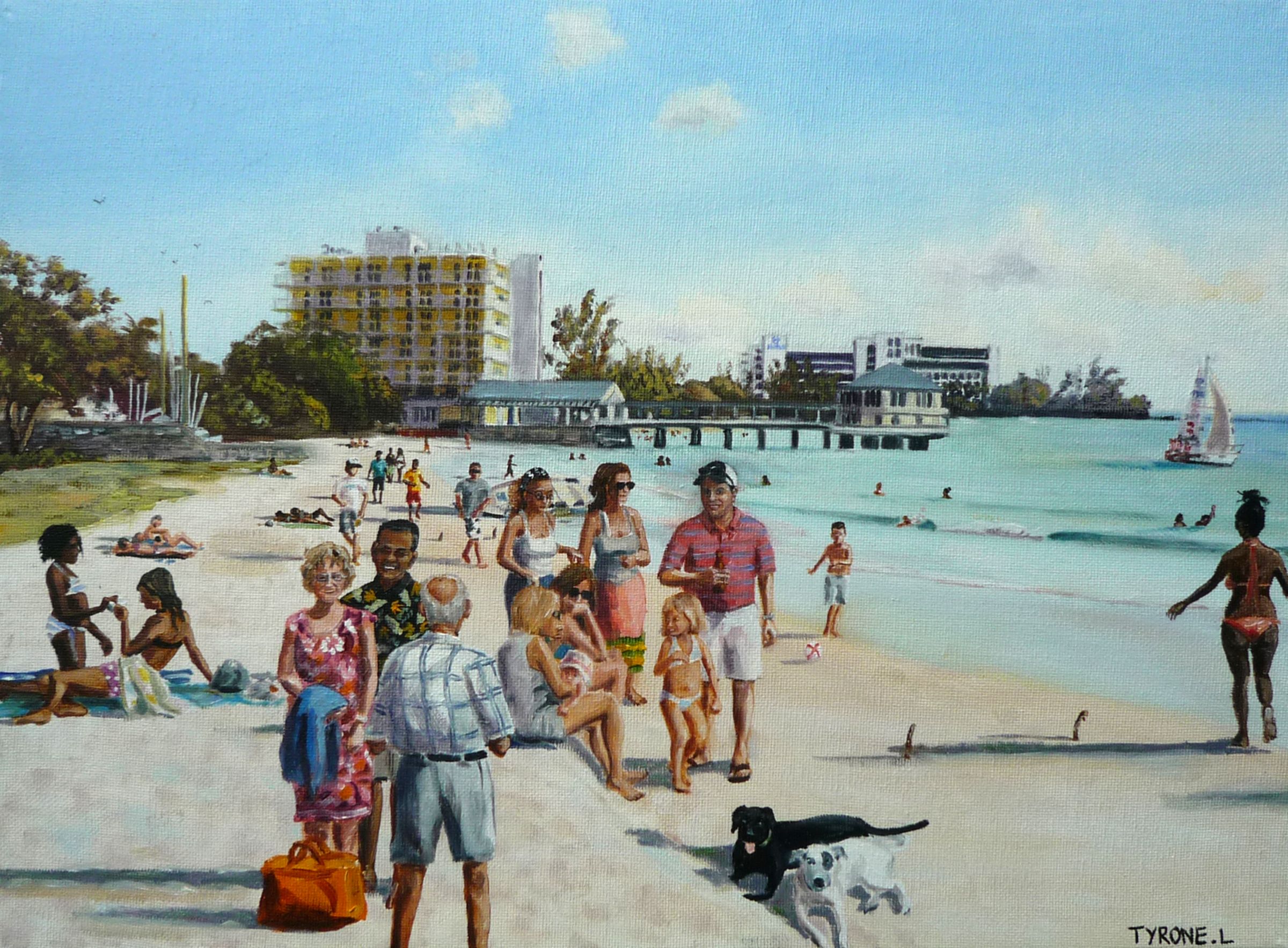Carlisle Bay- Barbados. Oil on canvas. 30cm x 40cm. 2012