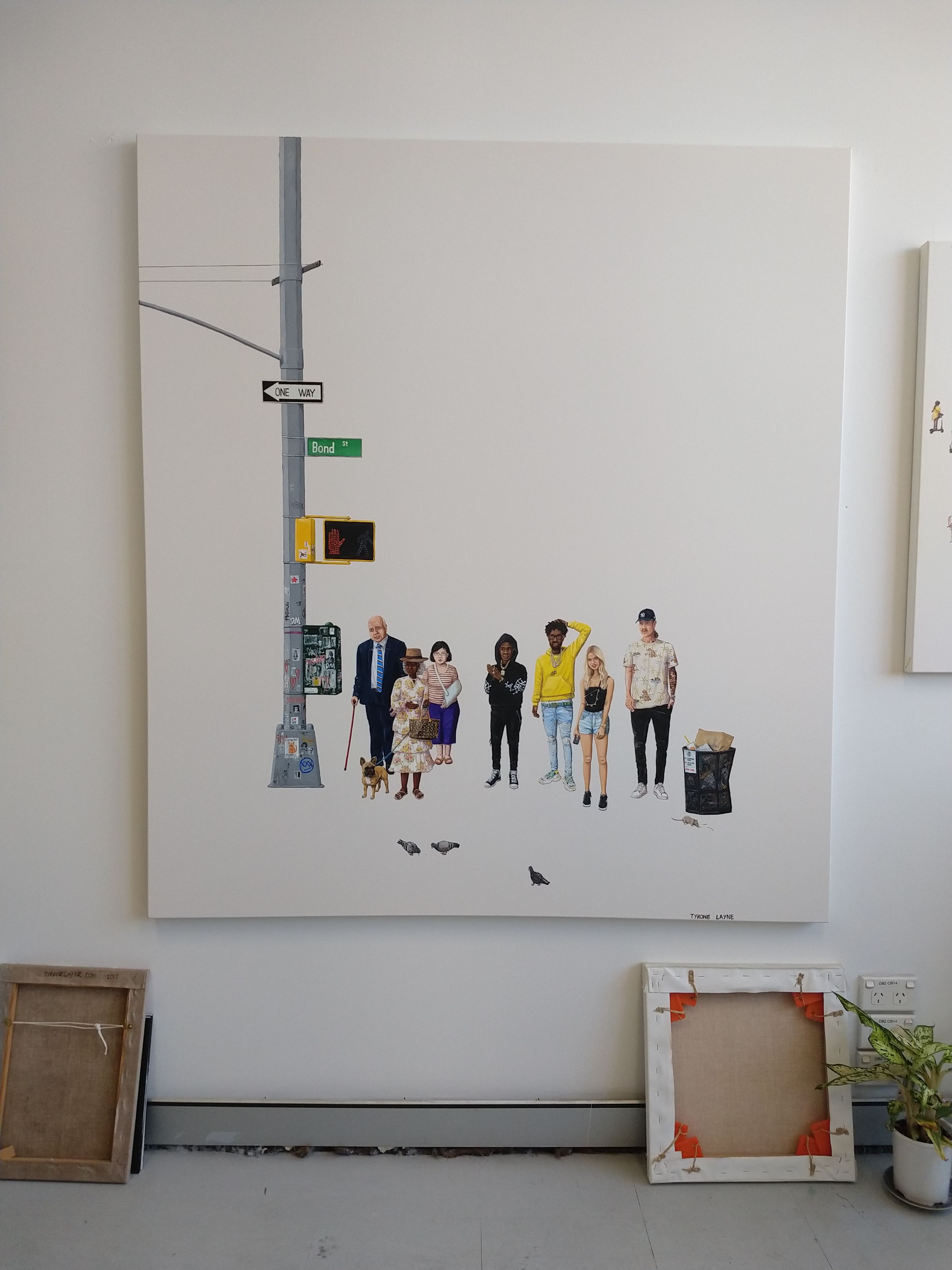 Bond St. Oil & acrylic on linen. 152cm x 137cm. 2019