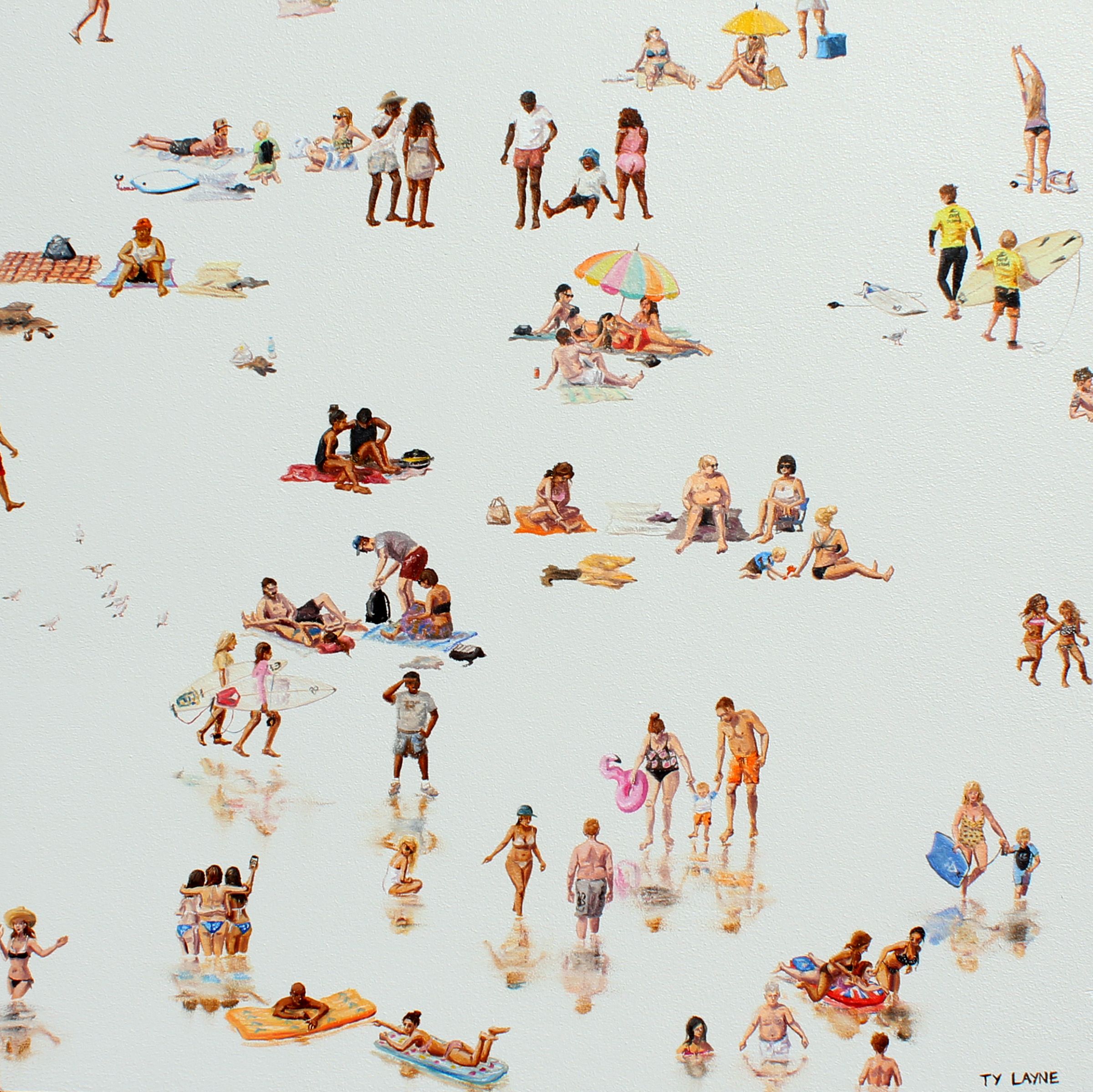 Surfers Paradise. Oil & Acrylic on board. 58cm X 58cm. 2015
