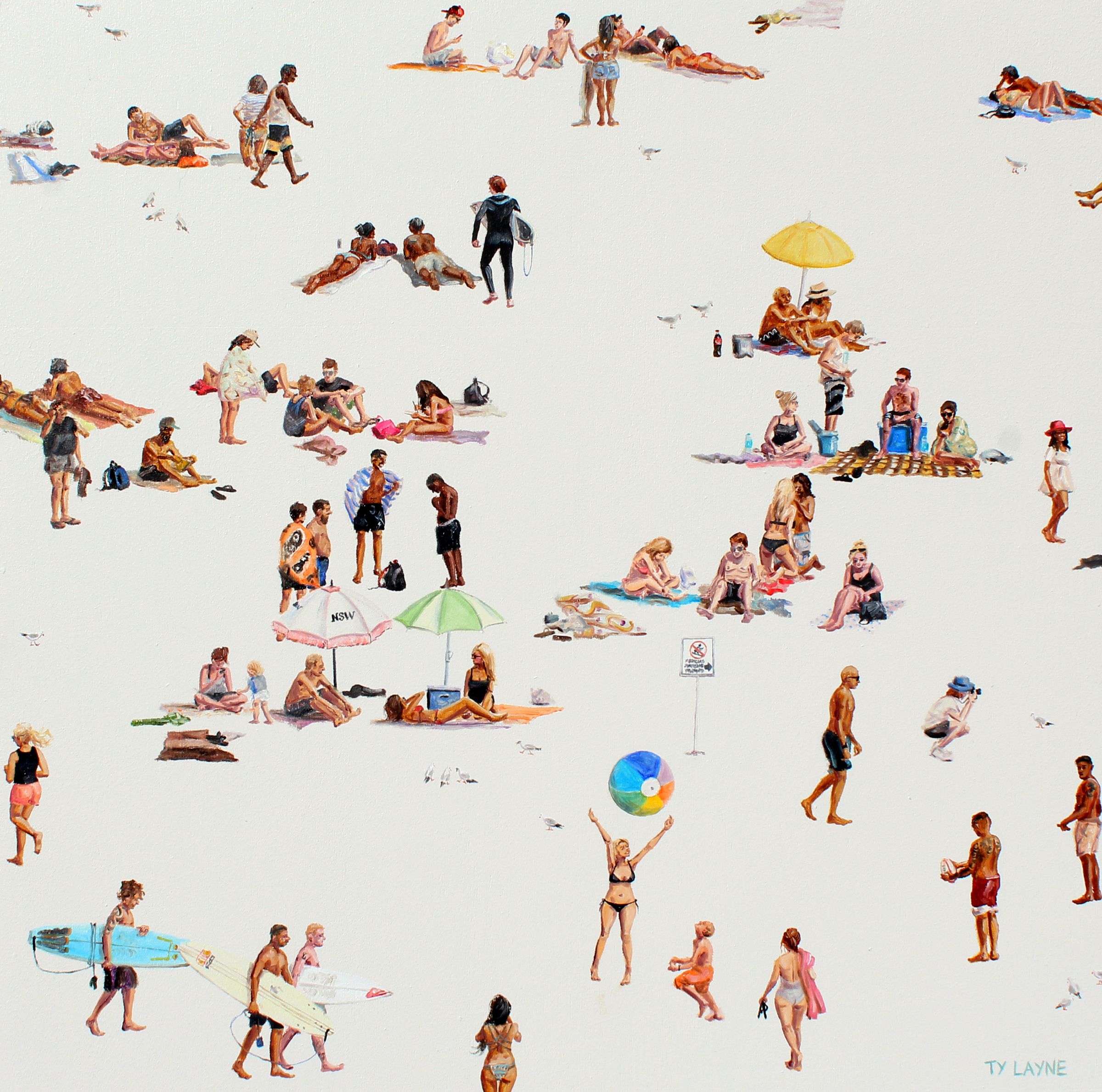 Twenty nine degrees. Oil & Acrylic on board. 58cm X 58cm. 2015