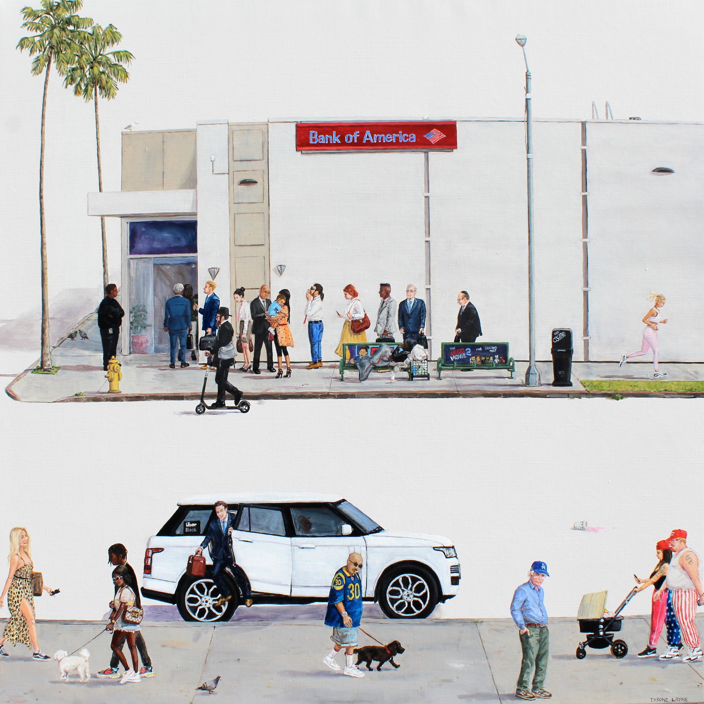 The Interview VI. Oil & Acrylic on linen. 84cm X 84cm. 2019
