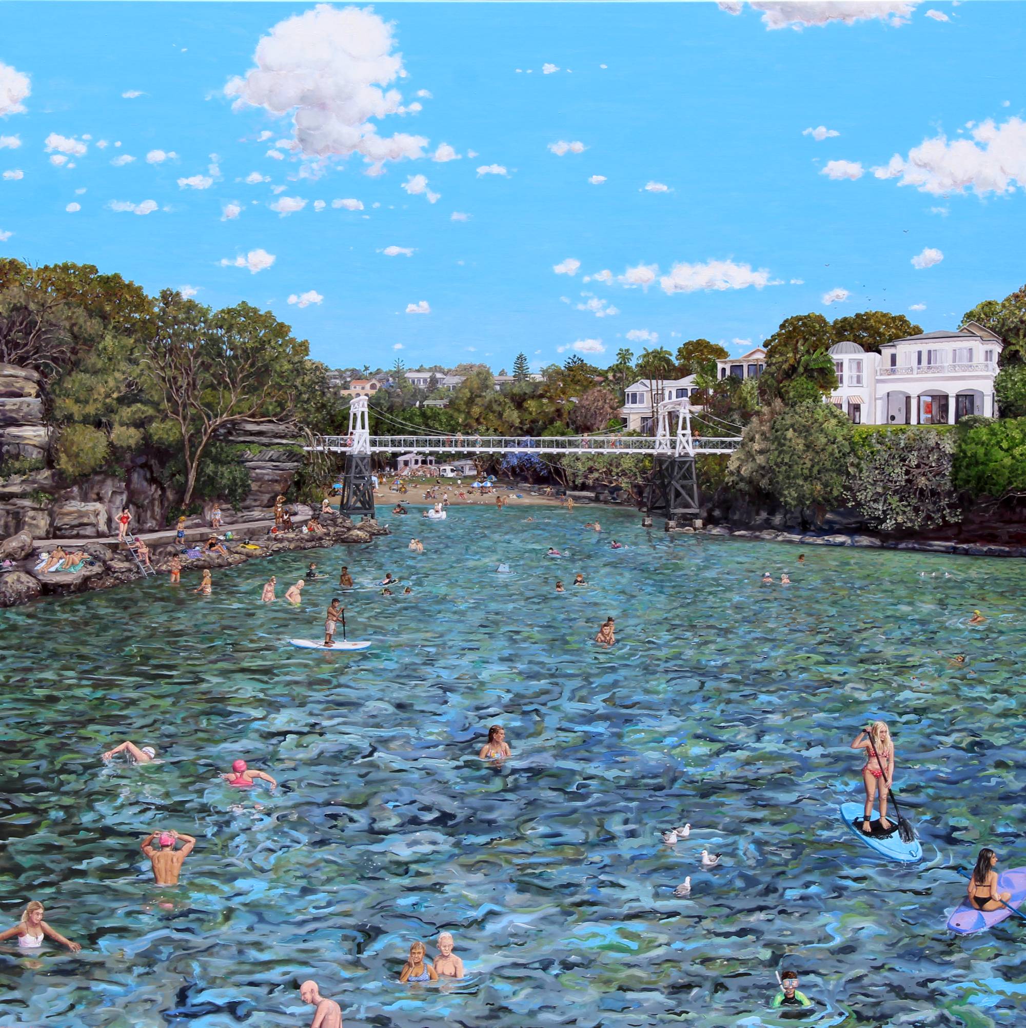 Parsley Bay. Oil on linen. 163cm x 163cm. 2025