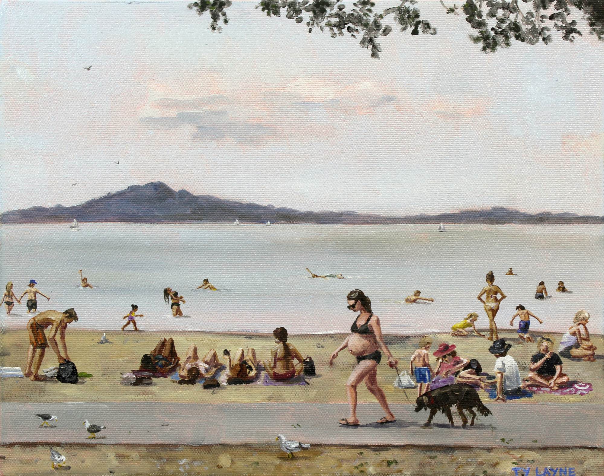 (Mission Bay). Oil on canvas. 22cm X 28cm. 2014