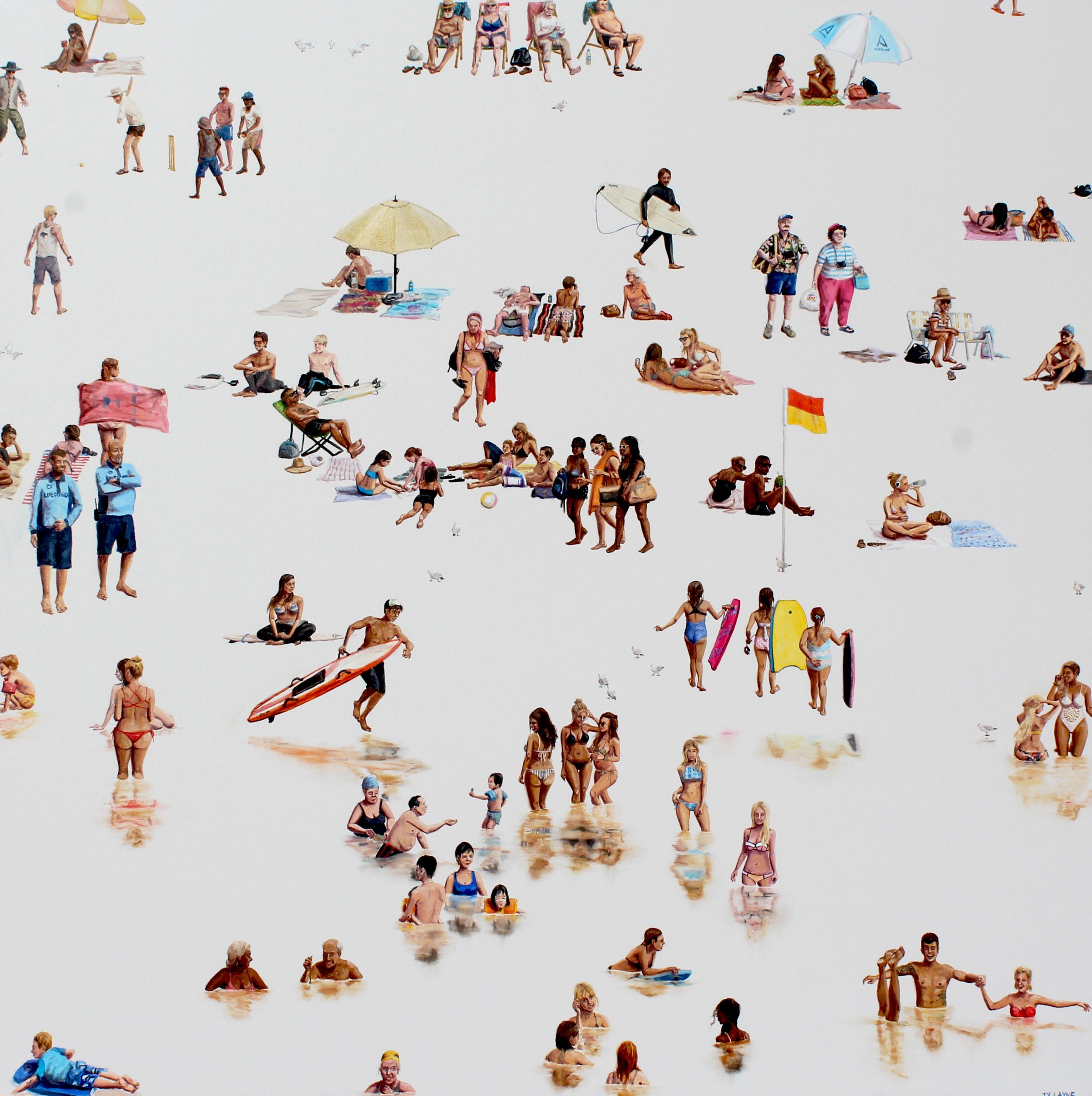Bondi Summers. Oil & Acrylic on canvas. 150cm X 150cm. 2015
