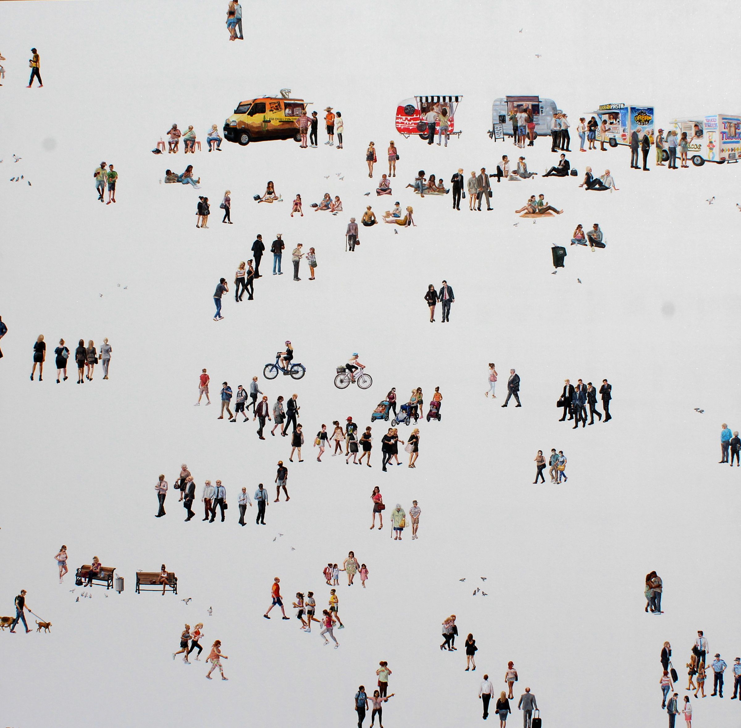Sydney. Oil & Acrylic on canvas. 150cm X 150cm. 2015
