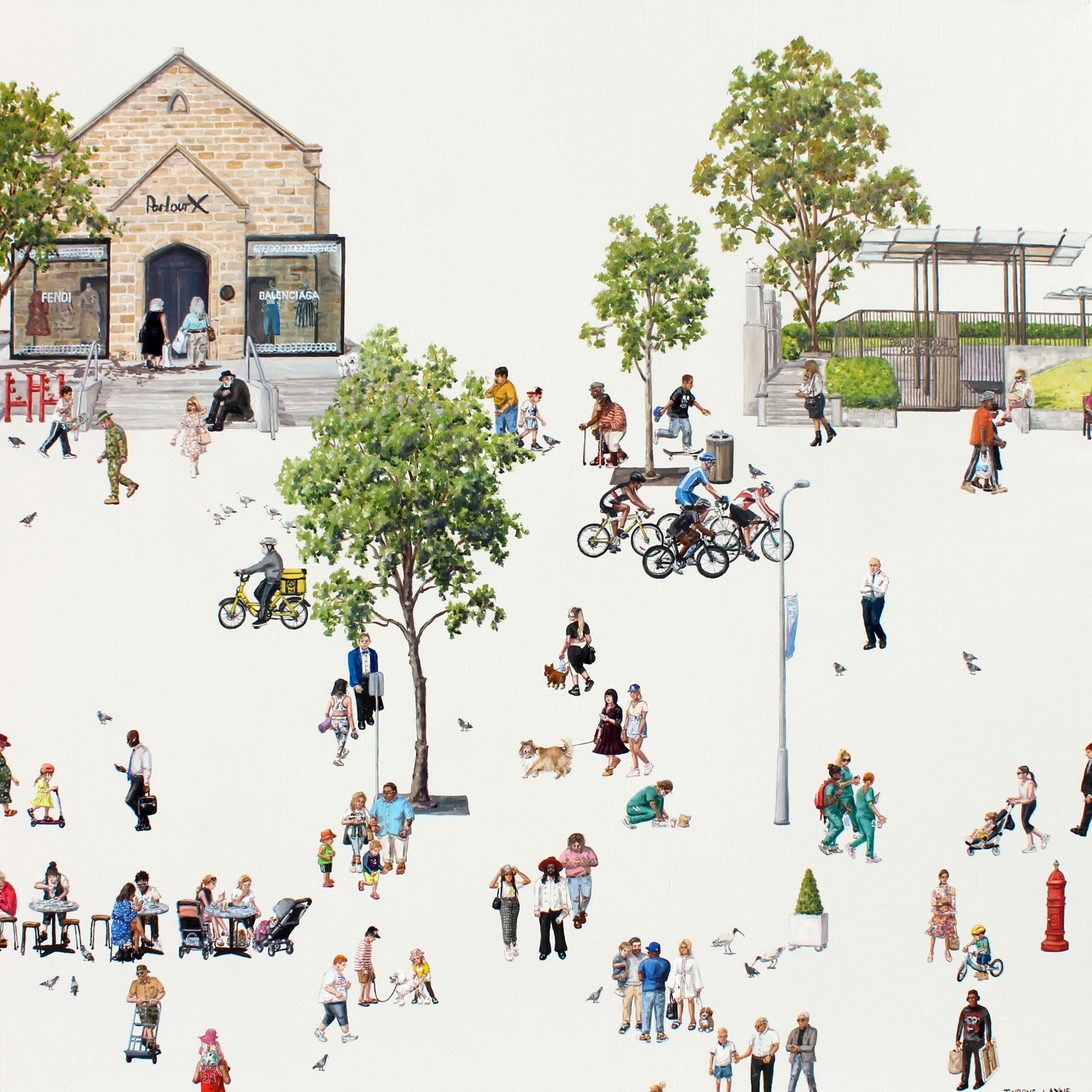 Paddington VI. Oil & Acrylic on linen. 84cm x 84cm. 2020