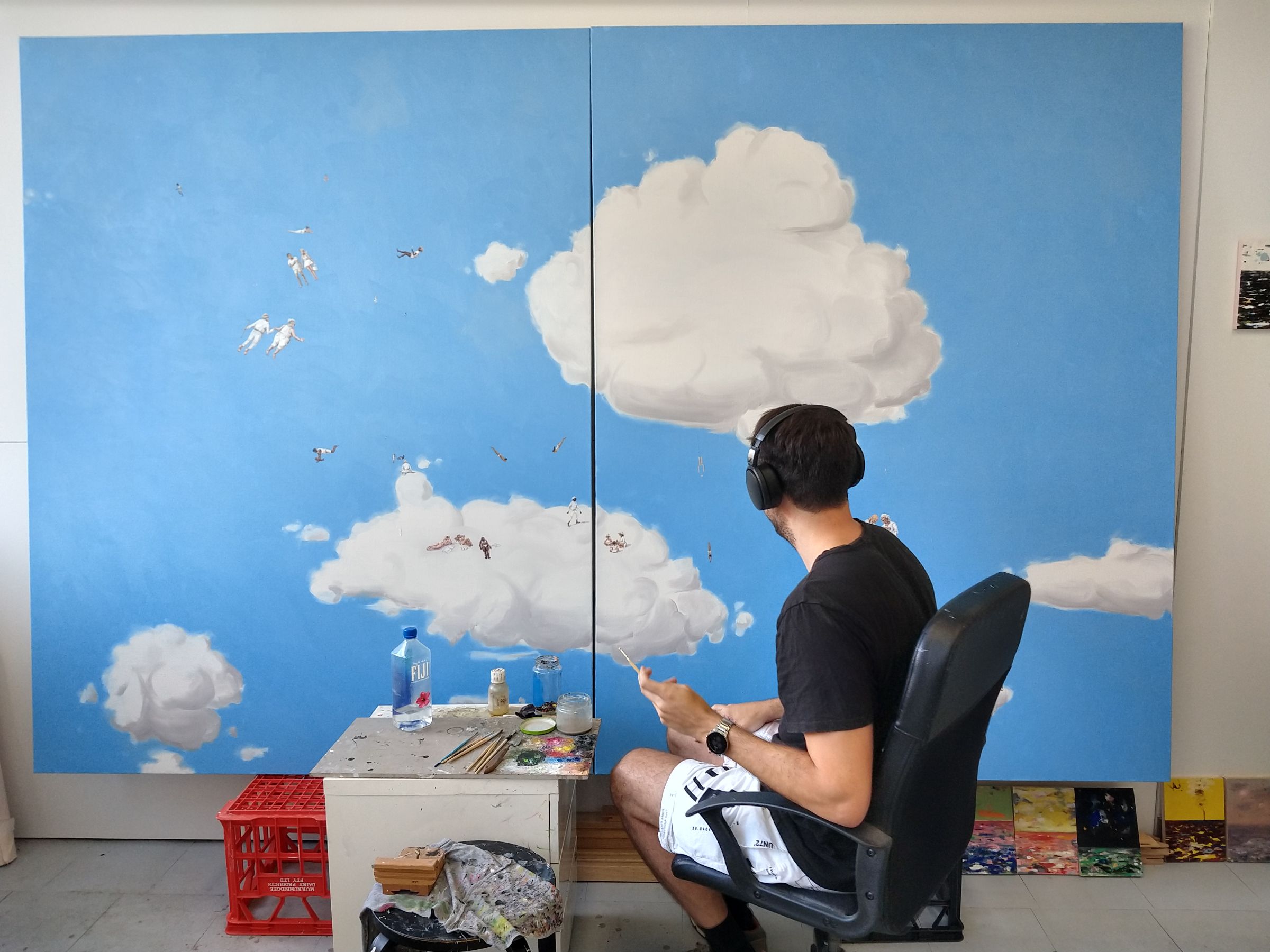 Heaven. Oil on linen. (Diptych) 198cm X 304cm. 2019
