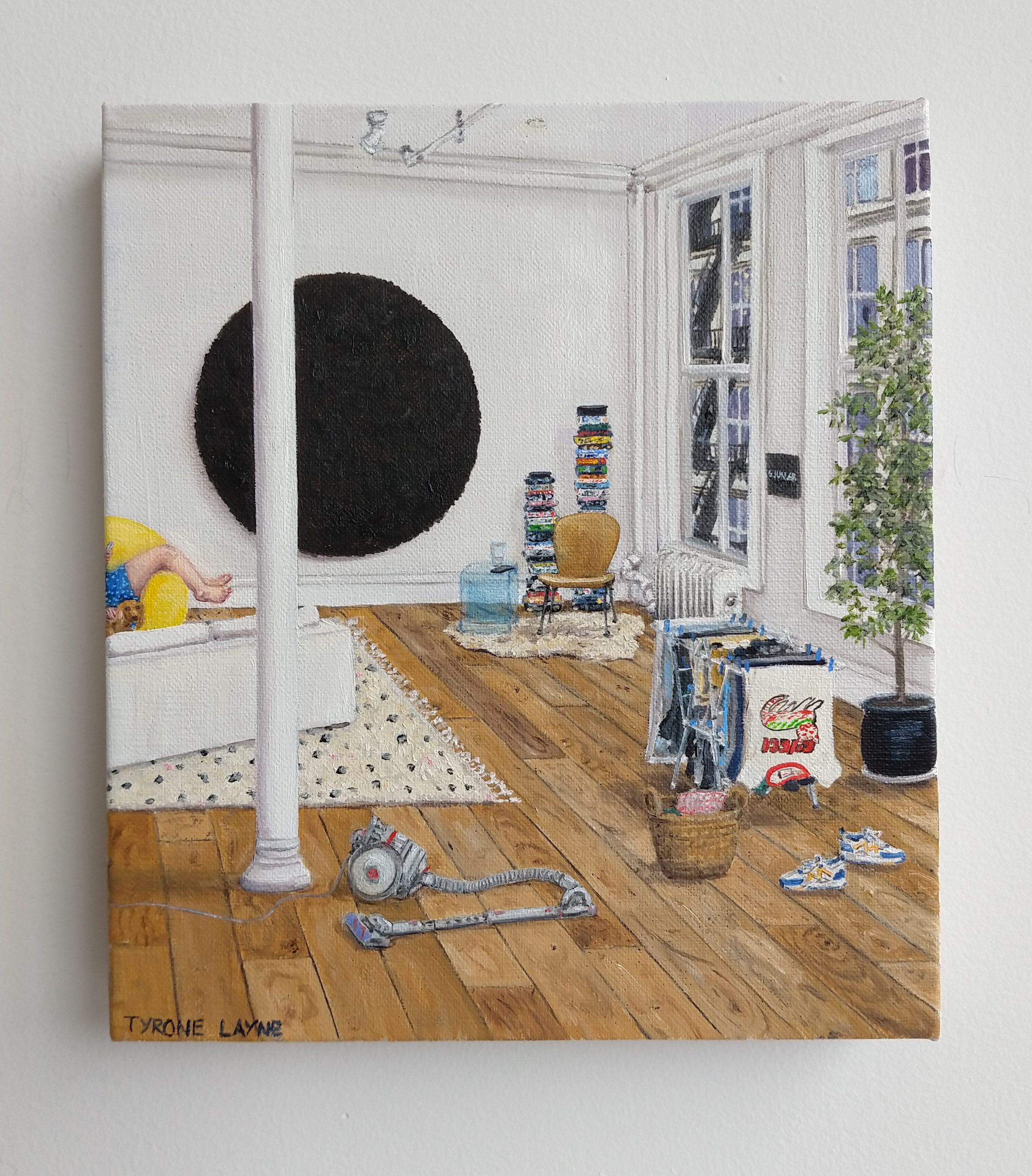 Black Sun. Oil on linen. 22.5cm X 20cm. 2020