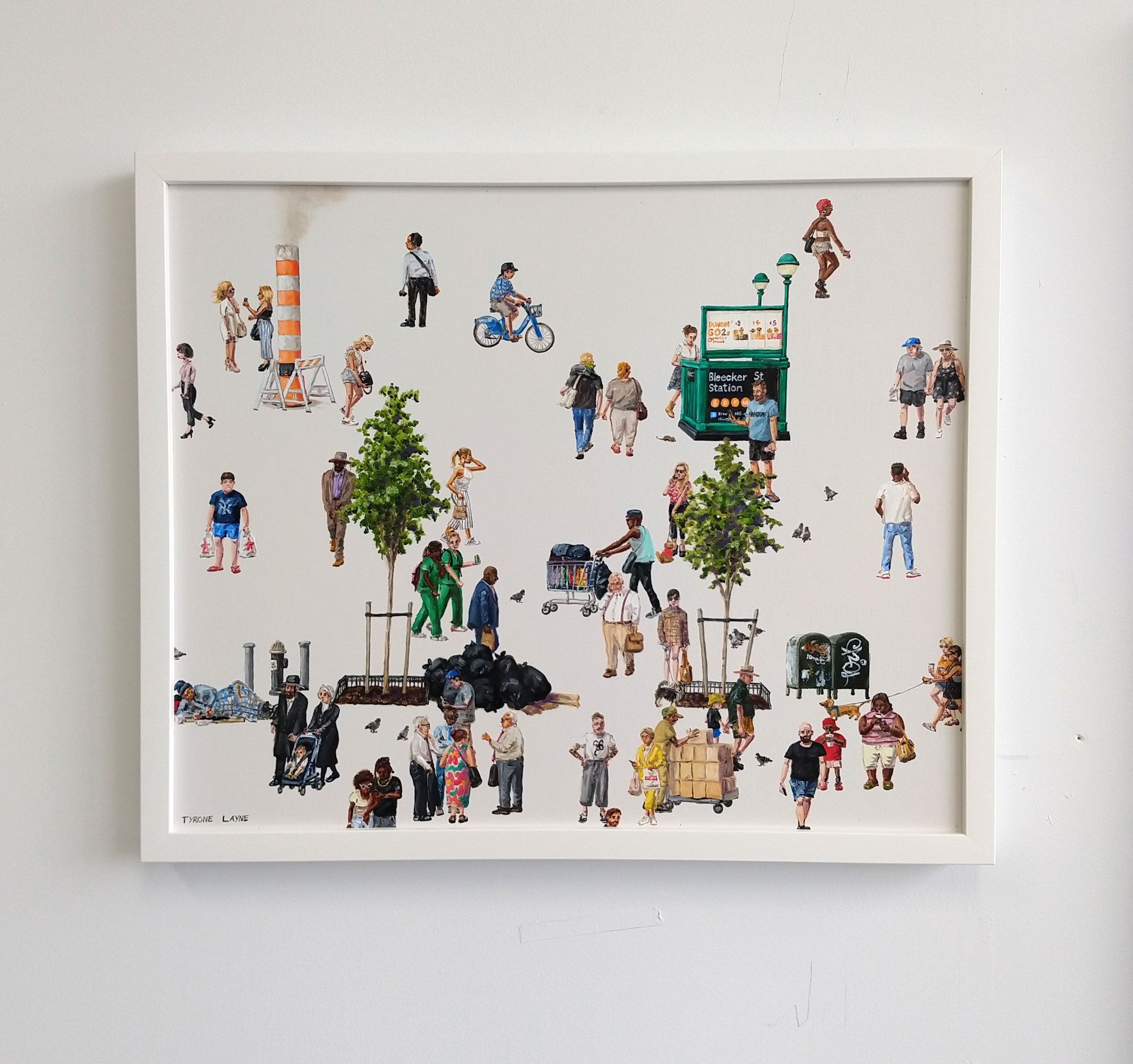 Bleecker Street Station. Oil & acrylic on board. 45cm x 55cm. 2018