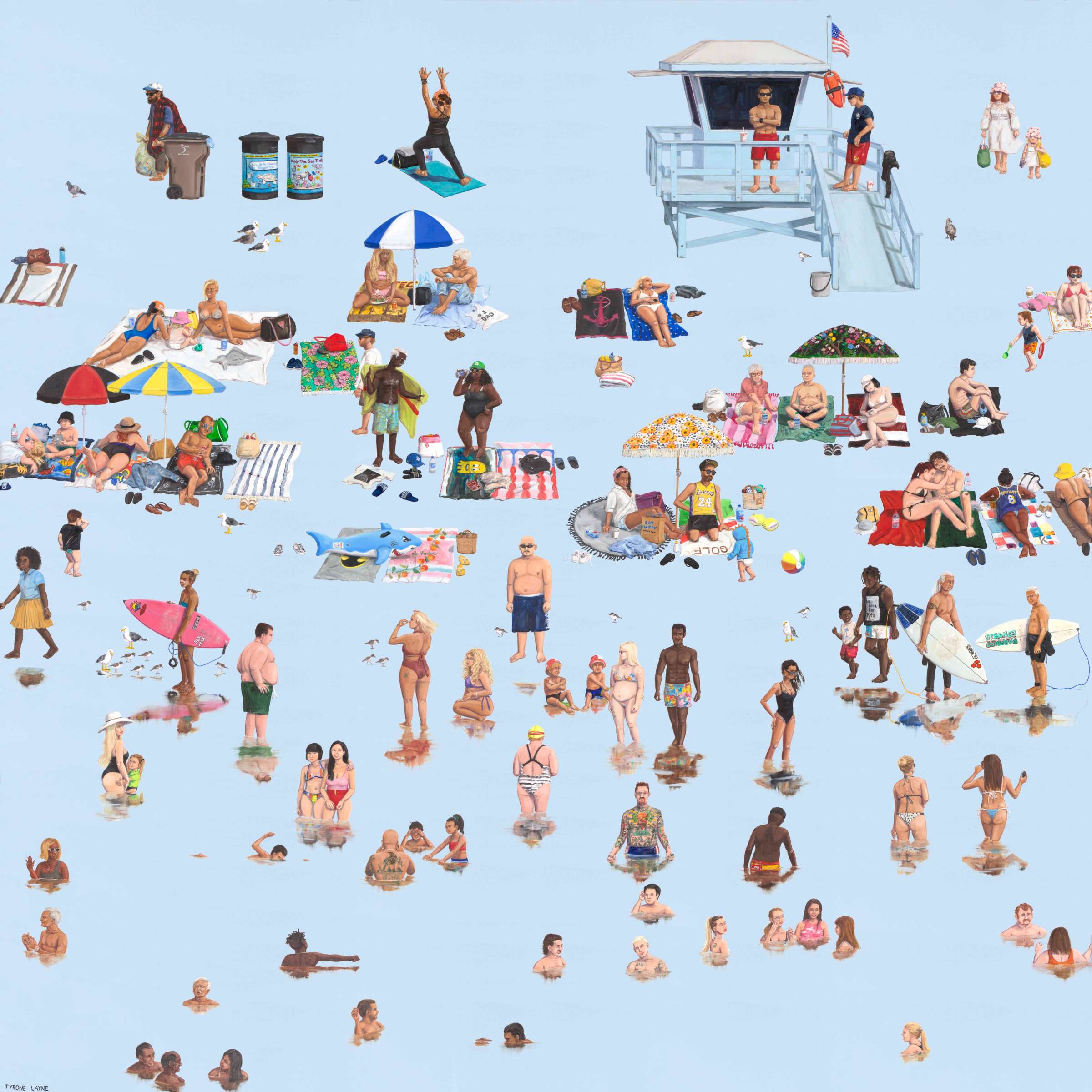 Strange Paradise IV. Oil & acrylic on linen. 152cm x 152cm. 2022/2023