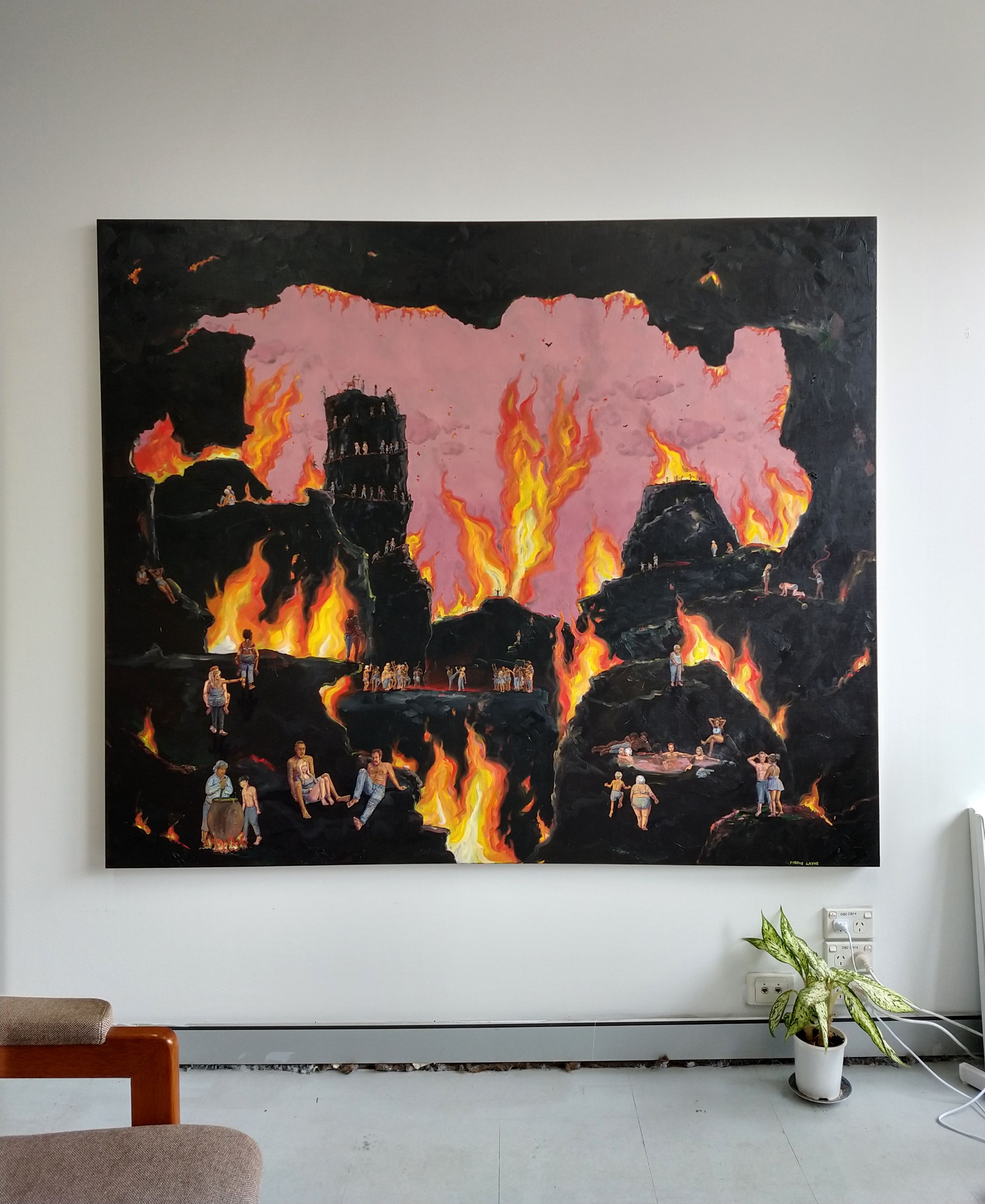 Hell. Oil on linen. 152cm X 183cm. 2019