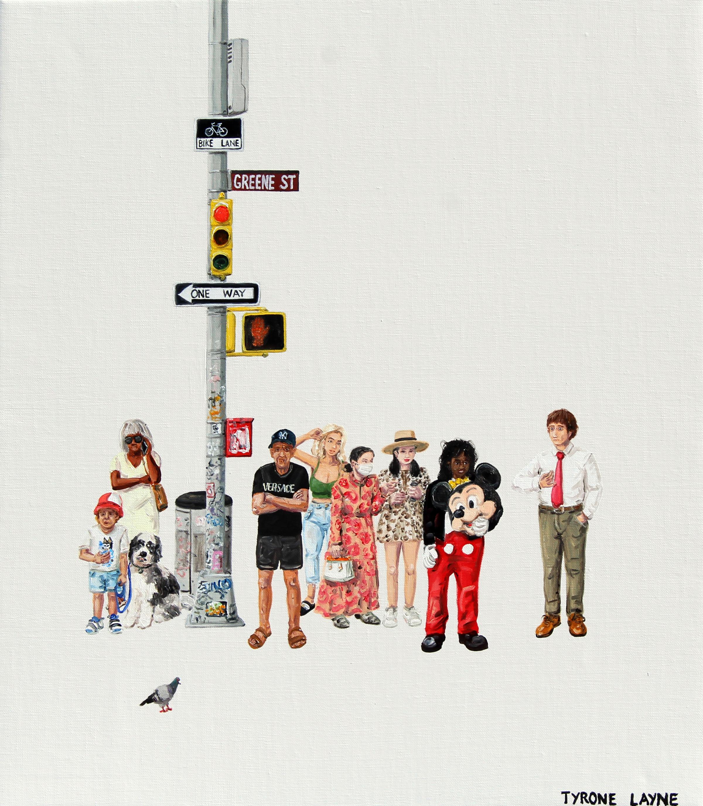 Greene St. Oil & acrylic on linen. 41cm x 36cm. 2023