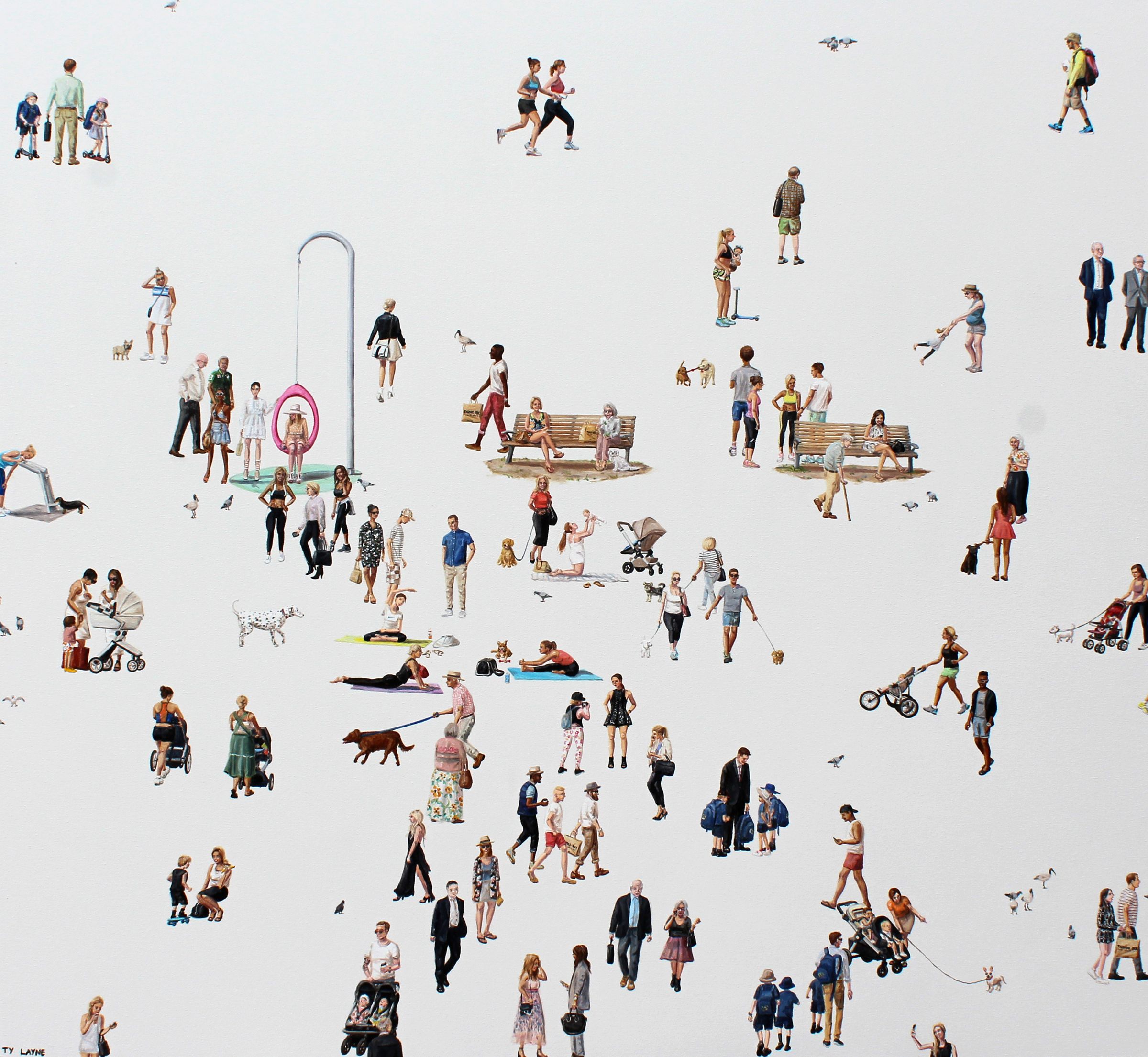Paddington. Oil & Acrylic on canvas. 140cm X 150cm. 2016
