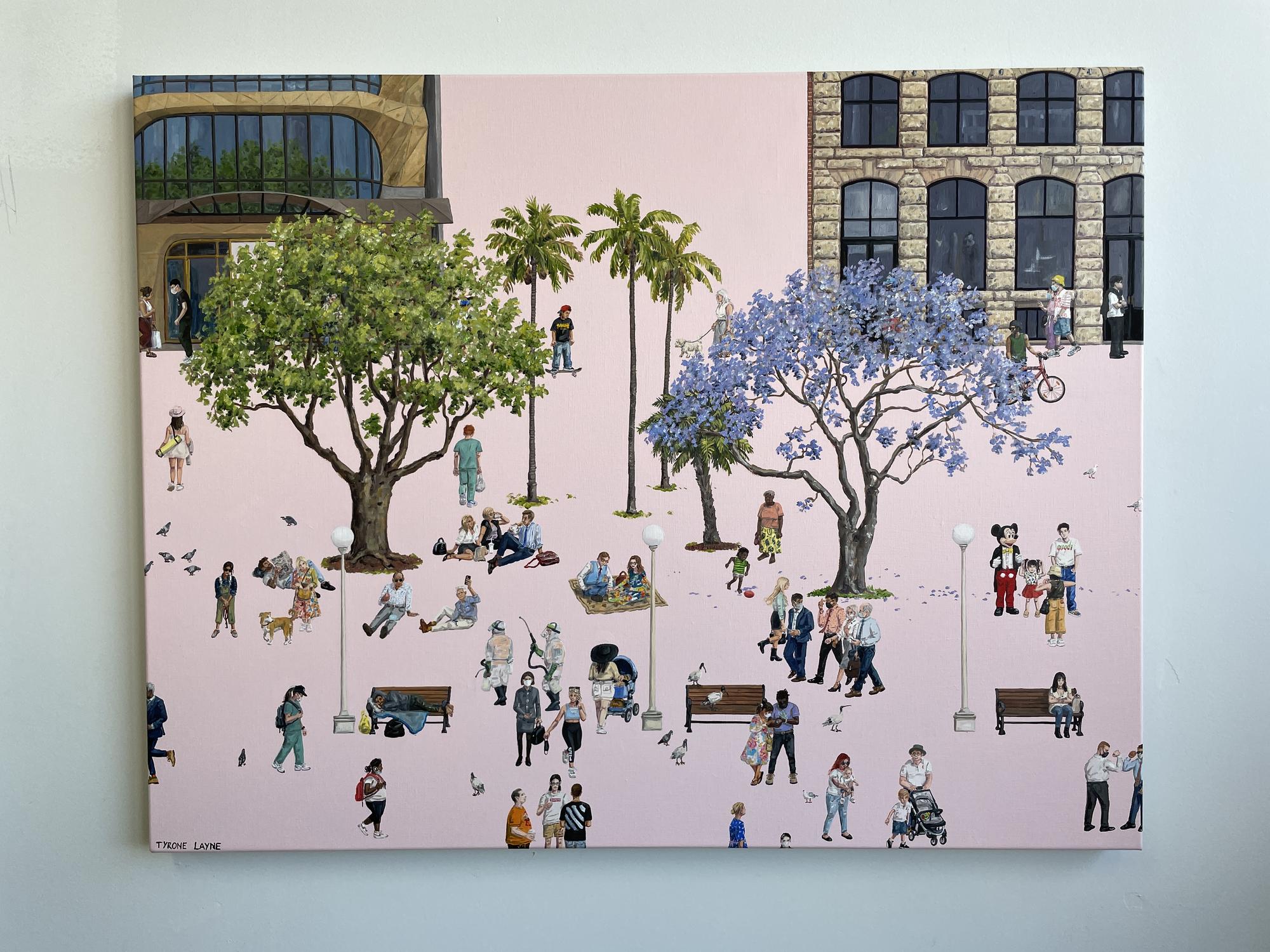 Sydney IV, oil & acrylic on linen, 71 × 92 cm, Tyrone Layne, 2021