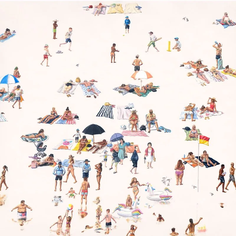 Unicorns at Bondi - November 2016, Print by Tyrone Layne